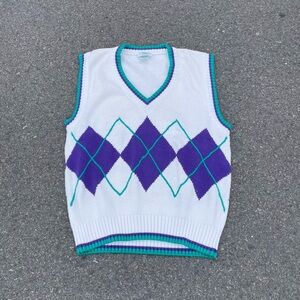 Lacoste Men’s Sz M  white Wool Blend Vest Sleeveless Sweater Knit V-Neck